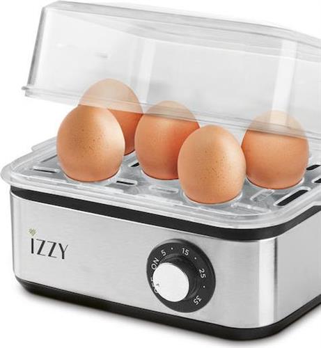 Izzy IZ-8201 Βραστήρας Αυγών 8 Θέσεων 600W Ασημί