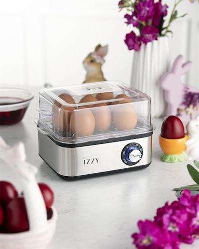 Izzy IZ-8201 Βραστήρας Αυγών 8 Θέσεων 600W Ασημί