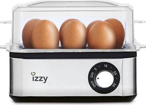 Izzy IZ-8201 Βραστήρας Αυγών 8 Θέσεων 600W Ασημί