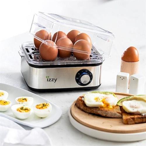 Izzy IZ-8201 Βραστήρας Αυγών 8 Θέσεων 600W Ασημί