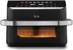 Izzy IZ-8260 Dual XXXL Φριτέζα Αέρος με με Διπλό Αποσπώμενο Κάδο 11lt Μαύρη