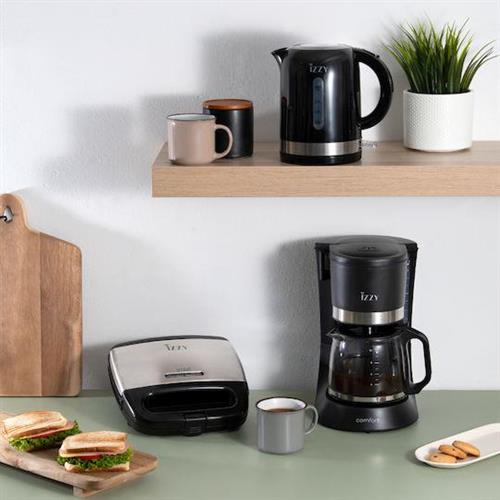 Izzy K-77 Smart Τοστιέρα για 2 Τοστ 800W Inox