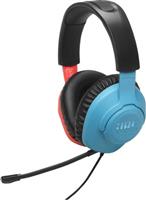 JBL Quantum 100N Over Ear Gaming Headset με σύνδεση 3.5mm Μπλε-Κόκκινο for Nintendo Switch, PC, PS4, PS5, XBOX JBLQTUM100N