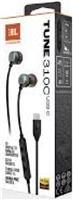 JBL Tune 310C In-ear Handsfree Ακουστικά με Βύσμα USB-C Μαύρο JBLT310CBLK