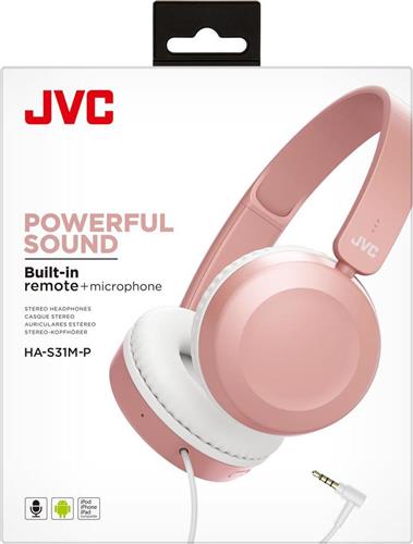 JVC HAS31M Ενσύρματα On Ear Ακουστικά Ροζ 19-HAS31MPE