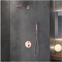 Karag Artemis Σετ Μπαταρίας Εντοιχισμού για Ντουζιέρα Inox Rose Gold SO510-RG