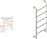 Karag Design 6 Πετσετοκρεμάστρα Μπάνιου 120x56 Ασημί DESIGN6-1200-C
