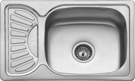 Karag Ένθετος Νεροχύτης Inox Σατινέ Μ66xΠ43cm Ασημί BL897
