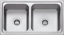 Karag Ένθετος Νεροχύτης Inox Σατινέ Μ86xΠ50cm Ασημί BL888