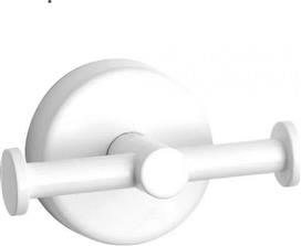 Karag Neo Άγκιστρο Μπάνιου Διπλό Inox Λευκό Ματ 222266