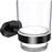 Karag New Oval MB Ποτηροθήκη Επιτοίχια Γυάλινη Nero 75058-B
