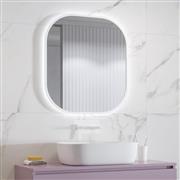 Karag Sharon Καθρέπτης Μπάνιου LED 60x70cm Λευκός SHARON6070-W