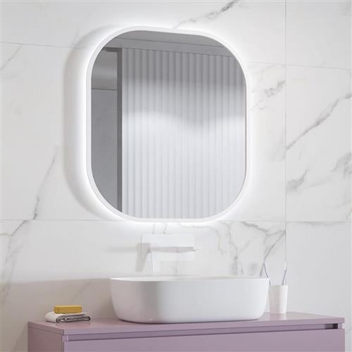 Karag Sharon Καθρέπτης Μπάνιου LED 60x70cm Λευκός SHARON6070-W