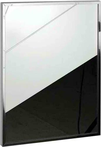 Karag Specchi MWF-CS Ορθογώνιος Καθρέπτης Μπάνιου από Ανοξείδωτο Ατσάλι 50x90cm Ασημί MWF-CS-5090