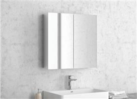 Karag Τετράγωνος Καθρέπτης Μπάνιου από Μέταλλο με Ντουλάπι 60x60cm ECO-60