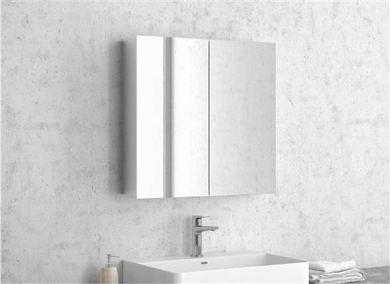 Karag Τετράγωνος Καθρέπτης Μπάνιου από Μέταλλο με Ντουλάπι 60x60cm ECO-60