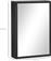Kleankin Ορθογώνιος Καθρέπτης Μπάνιου από Ανοξείδωτο Ατσάλι με Ράφι & Ντουλάπι 40x60cm Μαύρος 834-532V00BK
