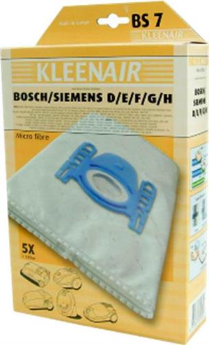 Kleenair BS7 Σακούλες Σκούπας 5τμχ Συμβατή με Σκούπα Bosch / Siemens