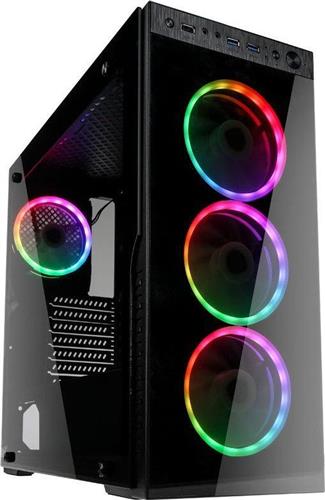 Kolink Horizon RGB Black Gaming Midi Tower Κουτί Υπολογιστή με Πλαϊνό Παράθυρο Μαύρο 2.35.63.00.001