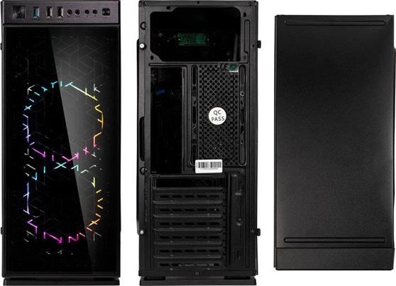 Kolink Inspire K1 Gaming Midi Tower Κουτί Υπολογιστή με Πλαϊνό Παράθυρο και RGB Φωτισμό Μαύρο 2.35.63.00.006