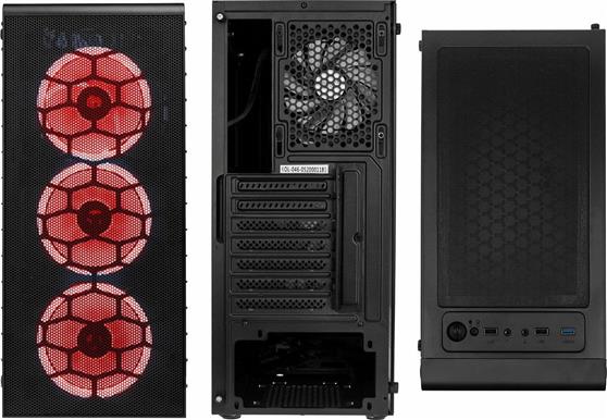 Kolink Observatory Lite Mesh Gaming Midi Tower Κουτί Υπολογιστή με Πλαϊνό Παράθυρο και RGB Φωτισμό Μαύρο 2.35.63.00.036
