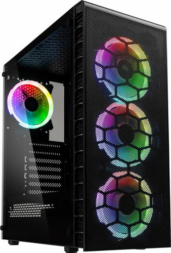 Kolink Observatory Lite Mesh Gaming Midi Tower Κουτί Υπολογιστή με Πλαϊνό Παράθυρο και RGB Φωτισμό Μαύρο 2.35.63.00.036