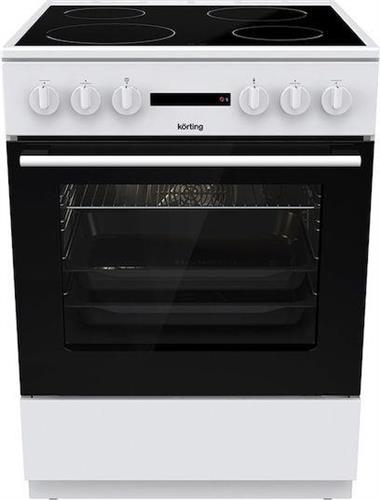 Korting KEC6A40WG Κουζίνα 71lt με Κεραμικές Εστίες Π60cm Λευκή