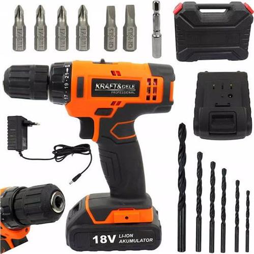 Kraft & Dele Δραπανοκατσάβιδο Μπαταρίας 18V 1x1.3Ah KD-1572