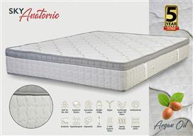 KS Kouppas Sky Arganoil Ημίδιπλο Ανατομικό Στρώμα 120x200x30cm με Ανεξάρτητα Ελατήρια & Ανώστρωμα 08.02.80