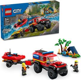 Lego City 4x4 Fire Truck With Rescue Boat για 5+ ετών 60412