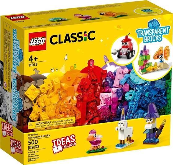 Lego Classic: Creative Transparent Bricks για 4+ ετών 11013