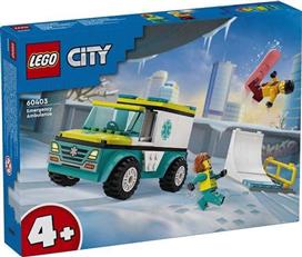 Lego Emergency Ambulance And Snowboarder 60403
