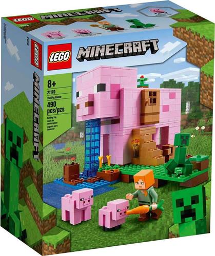 Lego Minecraft: The Pig House Building Set With Alex And Creeper για 8+ ετών 21170