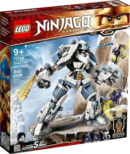 Lego Ninjago: Legacy Zanes Titan Mech Battle Ninja για 9+ ετών 71738
