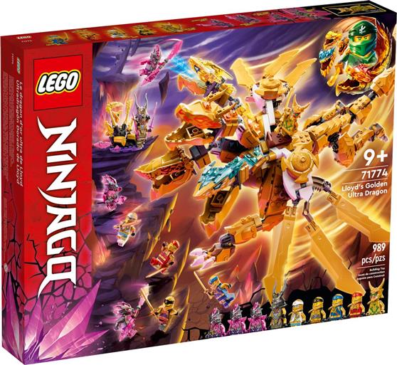 Lego Ninjago: Lloyd's Golden Ultra Dragon για 9+ ετών 989pcs 71774