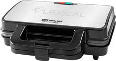 Lexical LSM-2520 Τοστιέρα για 2 Τοστ 1000W Ασημί