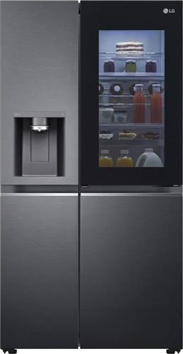 LG GSXV90MCDE Ψυγείο Ντουλάπα 635lt Total NoFrost Υ179xΠ91.3xΒ73.5cm Μαύρο