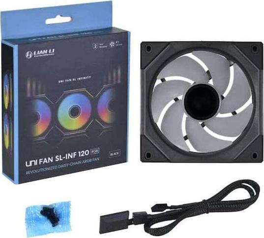 Lian Li UNI Fan SL-Infinity Case Fan 120mm με ARGB Φωτισμό και Σύνδεση 3-Pin/4-Pin PWM 2.35.65.01.028