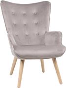 Liberta Amica Πολυθρόνα Βελούδινη Μπεζ 69x75x96cm 01-2610