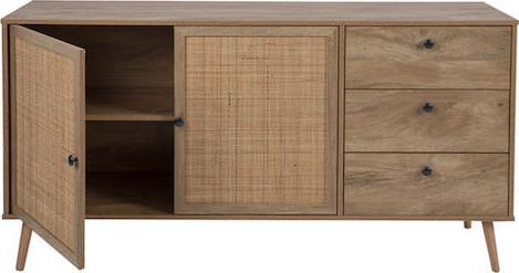 Liberta Ammos Μπουφές από Ξύλο με Συρτάρια Φυσικό 150x39x79cm 05-0469
