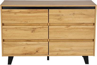 Liberta Arabica Μπουφές Ξύλινος Sonoma-Μαύρος 110x40x73cm 09-1971