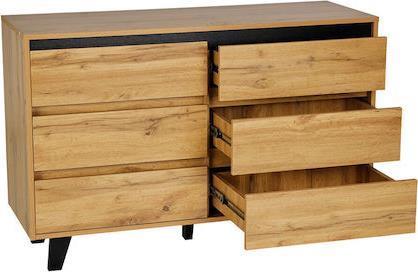 Liberta Arabica Μπουφές Ξύλινος Sonoma-Μαύρος 110x40x73cm 09-1971