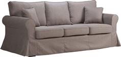 Liberta Ashley Τριθέσιος Καναπές Καφέ 215x85cm 71-0047