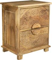 Liberta Bali Κομοδίνο Ξύλινο Μπεζ 40x32x51cm 09-1989