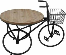 Liberta Basket Bike Κονσόλα από Μασίφ Ξύλο & Μέταλλο Φυσικό-Μαύρο Μ93.5xΠ60xΥ69.5cm 04-0471