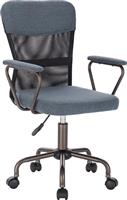 Liberta Bell Καρέκλα Γραφείου με Μπράτσα Blue Black 25-0510