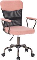 Liberta Bell Καρέκλα Γραφείου με Μπράτσα Dusty Pink 25-0511