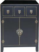 Liberta Μπουφές από Ξύλο Japanese με Συρτάρια Μαύρο-Χρυσό 63x40x82cm 09-1379
