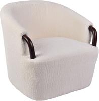 Liberta Celine Πολυθρόνα Περιστρεφόμενη Λευκή 74x73x72cm 01-3661