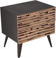 Liberta Coast Κομοδίνο Ξύλινο Μαύρο 55x43x55.5cm 09-2058